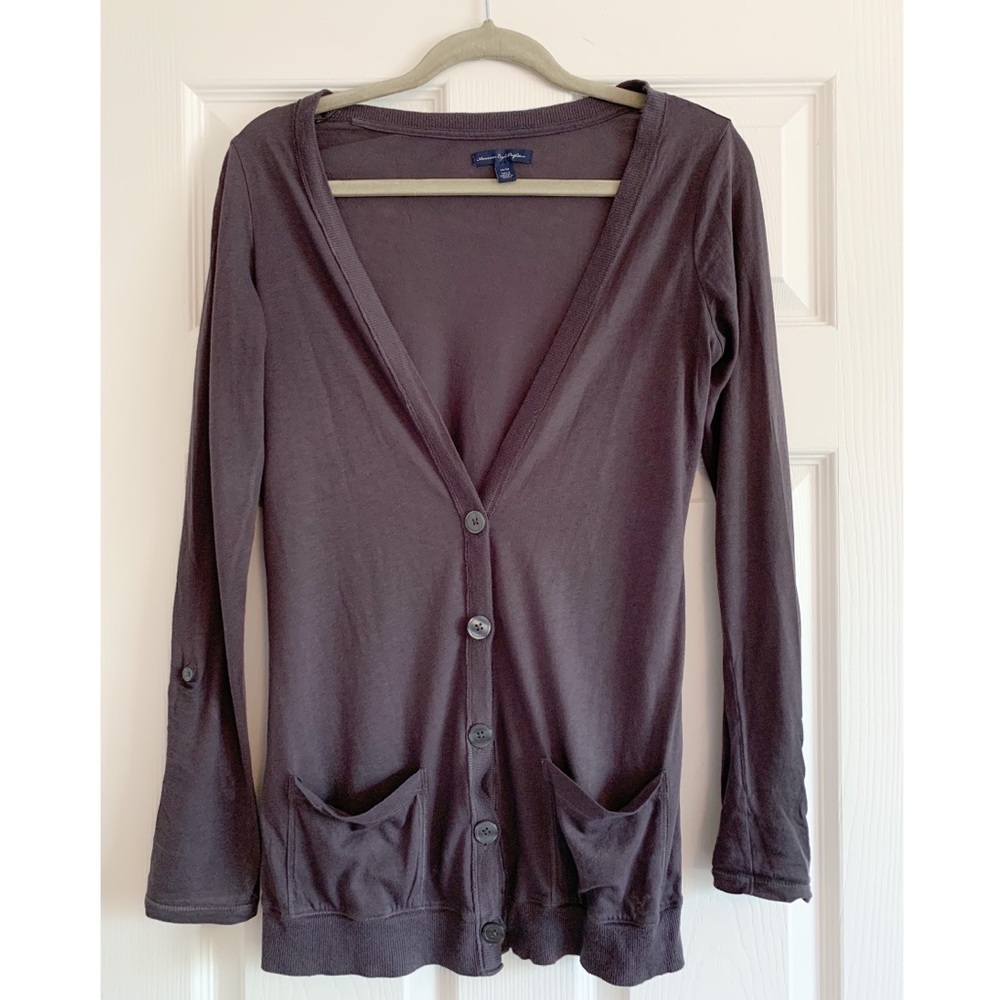 Gray pocket cardigan